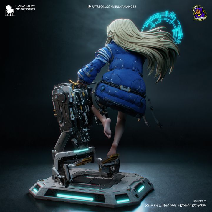Lunar Android Resin Art (Design by Bulkamancer)