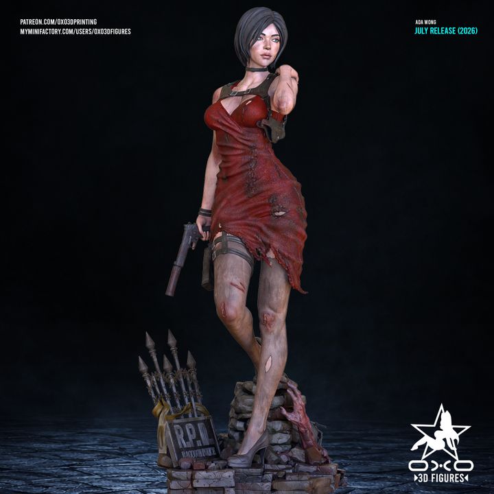 Ada Wong Resin Art (Designed by OXO3D)
