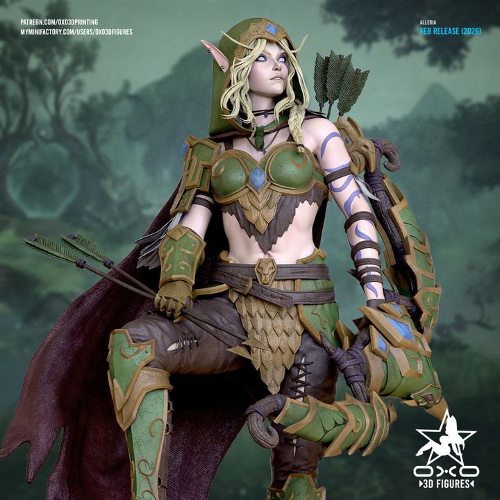 Alleria Resin Fan Art (Designed by OXO3D)