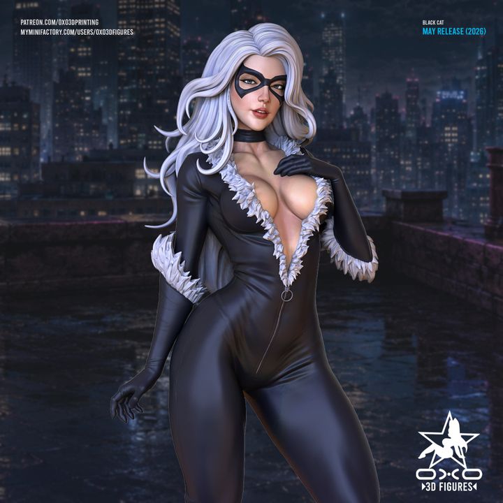 Black Cat Resin Art (Designed by OXO3D)