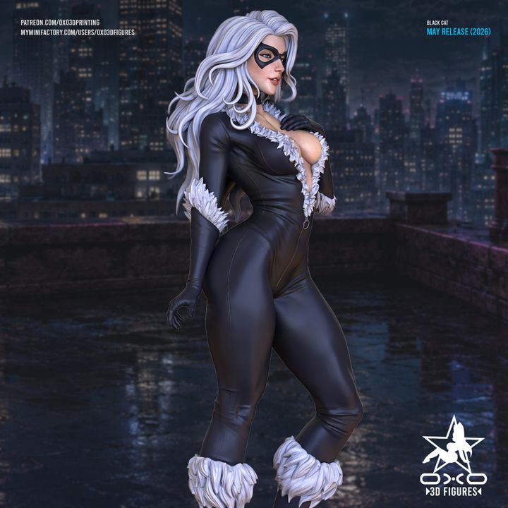Black Cat Resin Art (Designed by OXO3D)