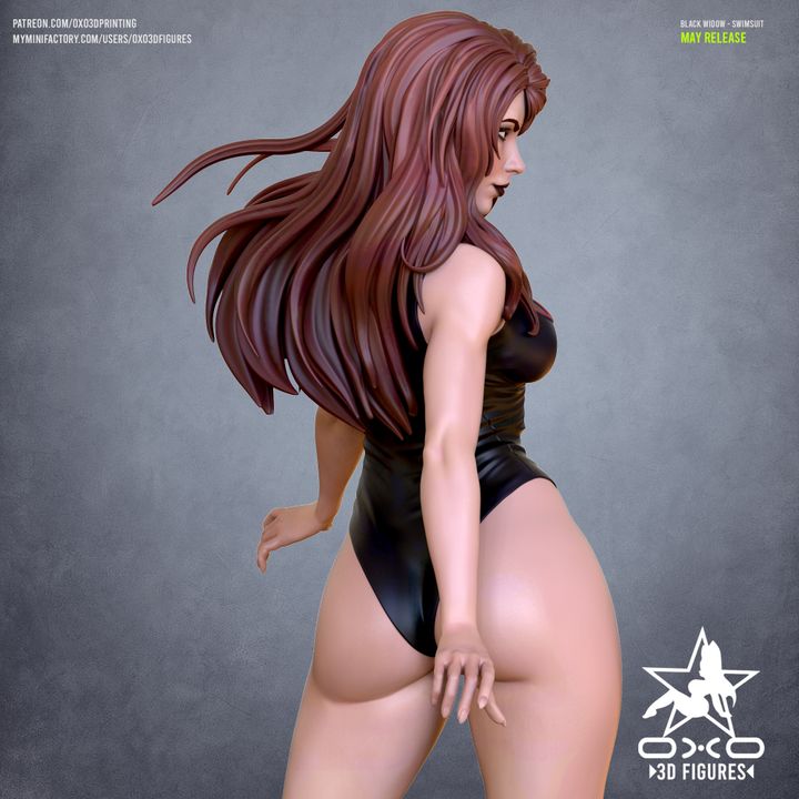 Marvel Black Widow Swimsuit Edition Resin Fan Art (Designed by OXO3D)