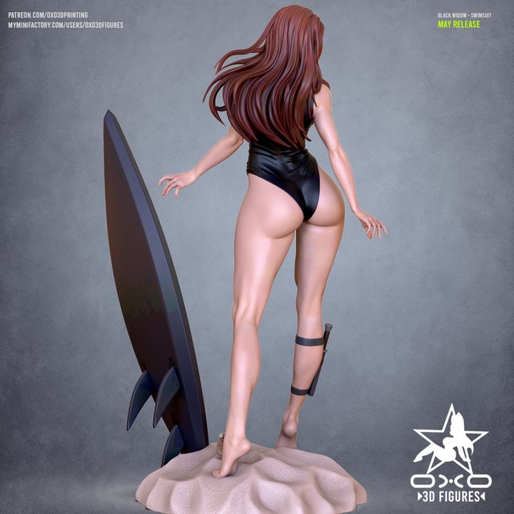 Marvel Black Widow Swimsuit Edition Resin Fan Art (Designed by OXO3D)