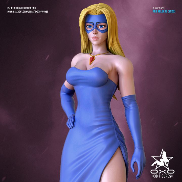 Blonde Blazer in Dress Resin Fan Art (Designed by OXO3D)