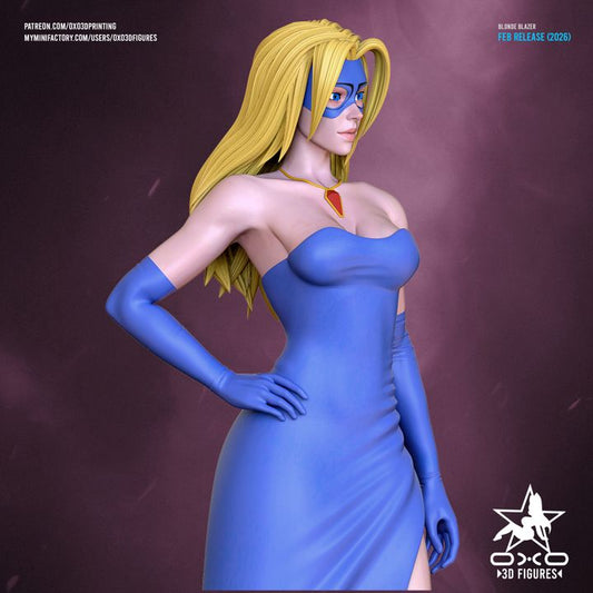 Blonde Blazer in Dress Resin Fan Art (Designed by OXO3D)
