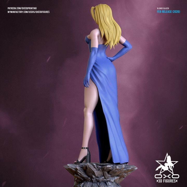 Blonde Blazer in Dress Resin Fan Art (Designed by OXO3D)