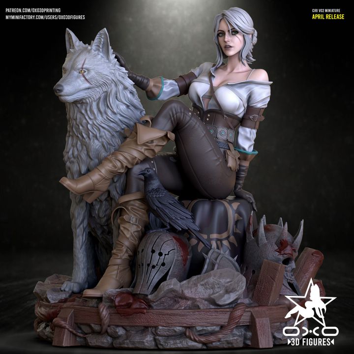 Ciri Resin Fan Art (Designed by OXO3D) Version 2