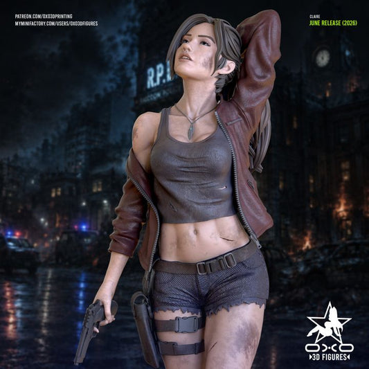 Claire Redfield Resin Art (Designed by OXO3D)