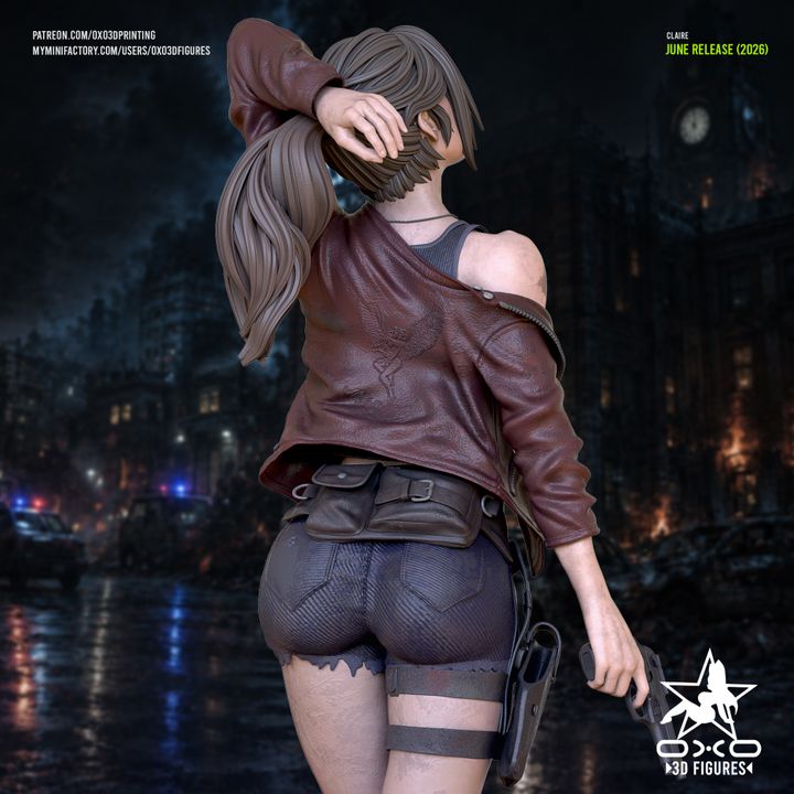 Claire Redfield Resin Art (Designed by OXO3D)