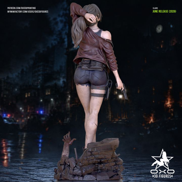 Claire Redfield Resin Art (Designed by OXO3D)