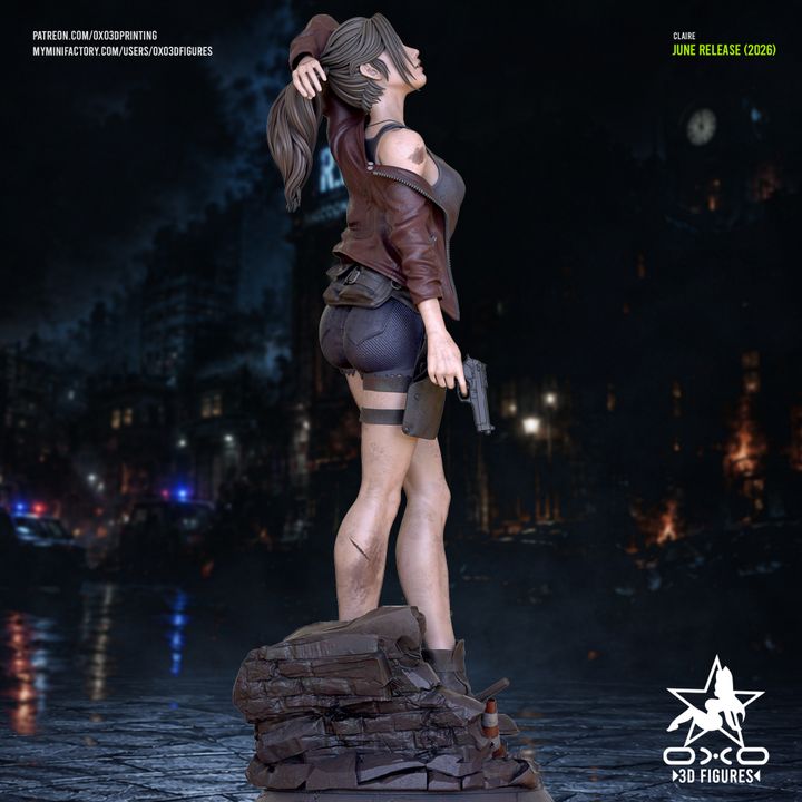 Claire Redfield Resin Art (Designed by OXO3D)