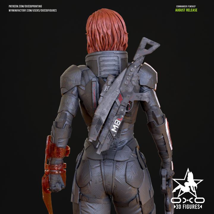 Commander Shepard Mass Effect (Female) Resin Fan Art (Designed by OXO3D)