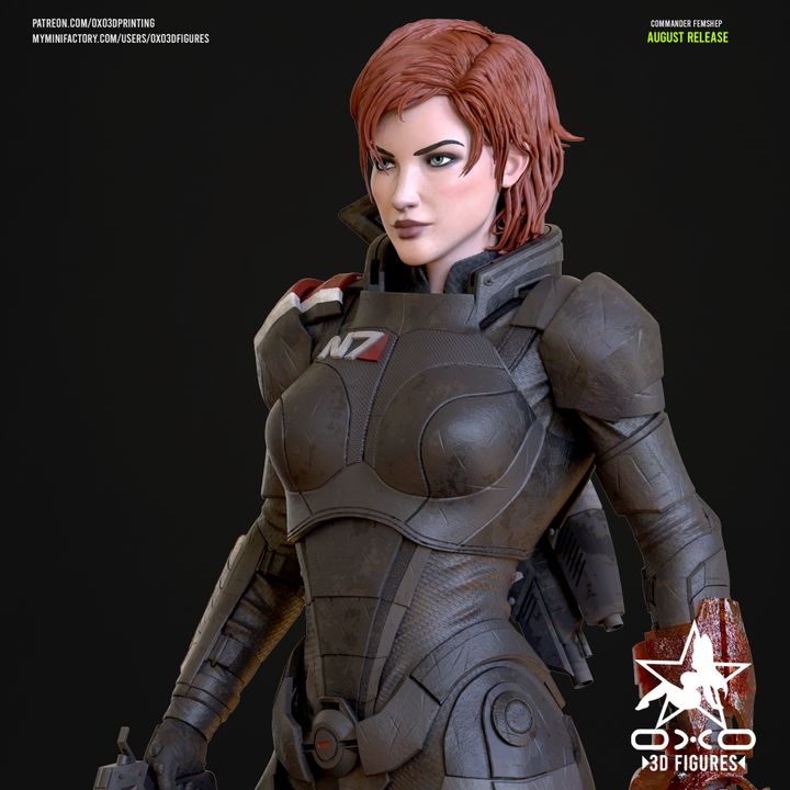 Commander Shepard Mass Effect (Female) Resin Fan Art (Designed by OXO3D)