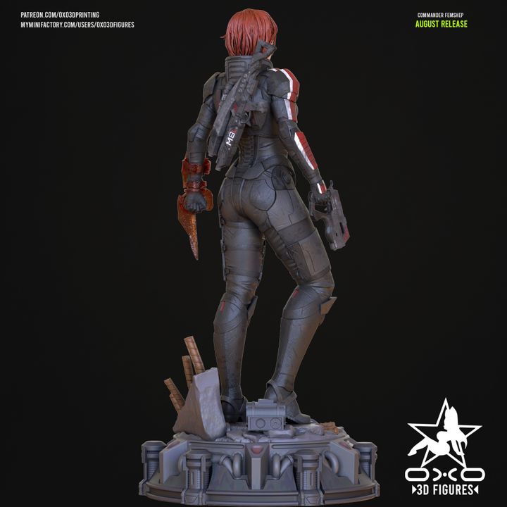 Commander Shepard Mass Effect (Female) Resin Fan Art (Designed by OXO3D)