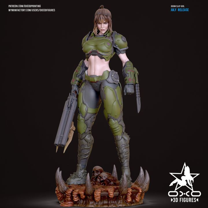 Doomslayer Girl Resin Fan Art (Designed by OXO3D)