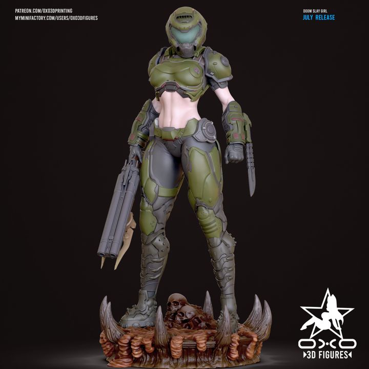 Doomslayer Girl Resin Fan Art (Designed by OXO3D)