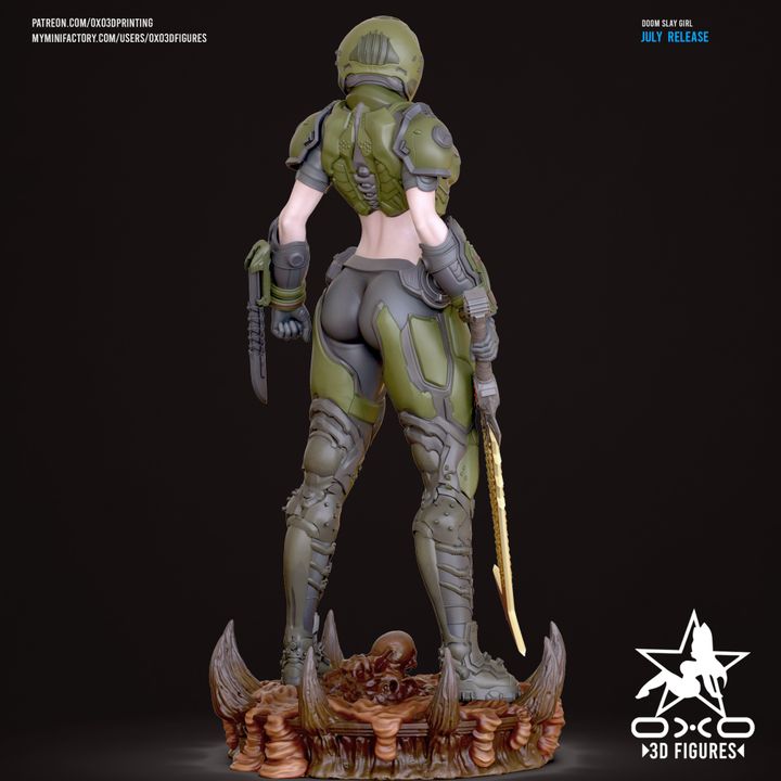 Doomslayer Girl Resin Fan Art (Designed by OXO3D)