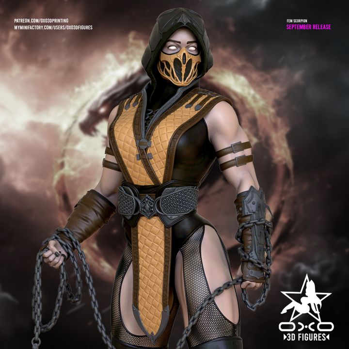 Female Scorpion Resin Fan Art (Designed by OXO3D)