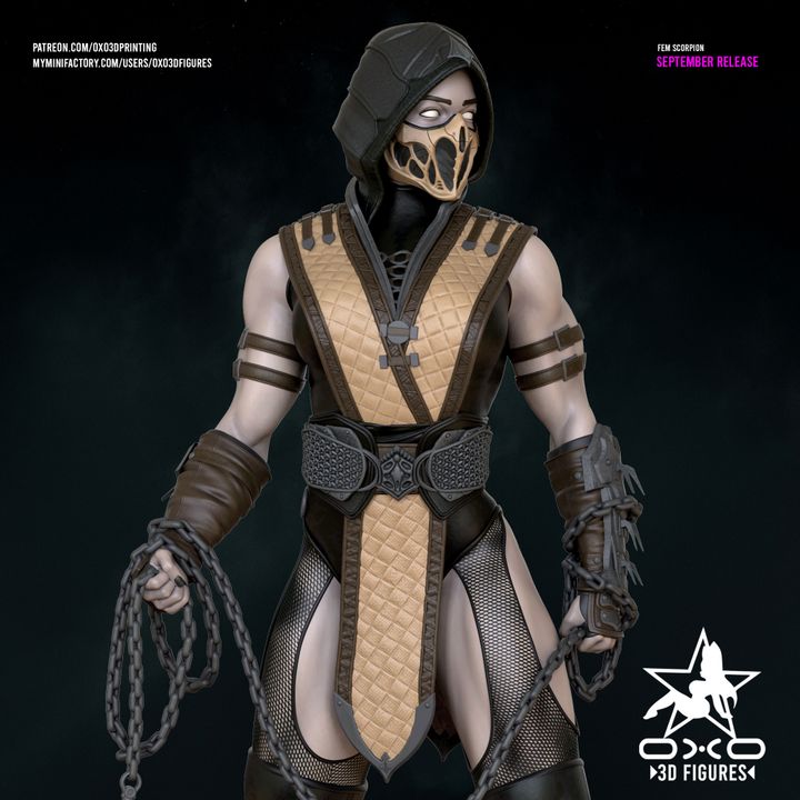 Female Scorpion Resin Fan Art (Designed by OXO3D)