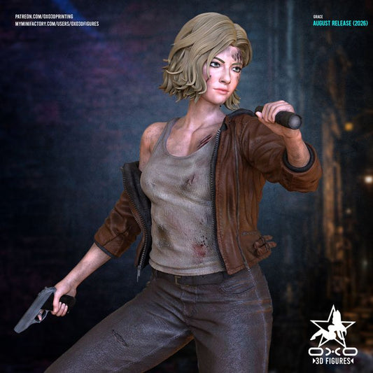 Grace Resident Evil Resin Art (Designed by OXO3D)