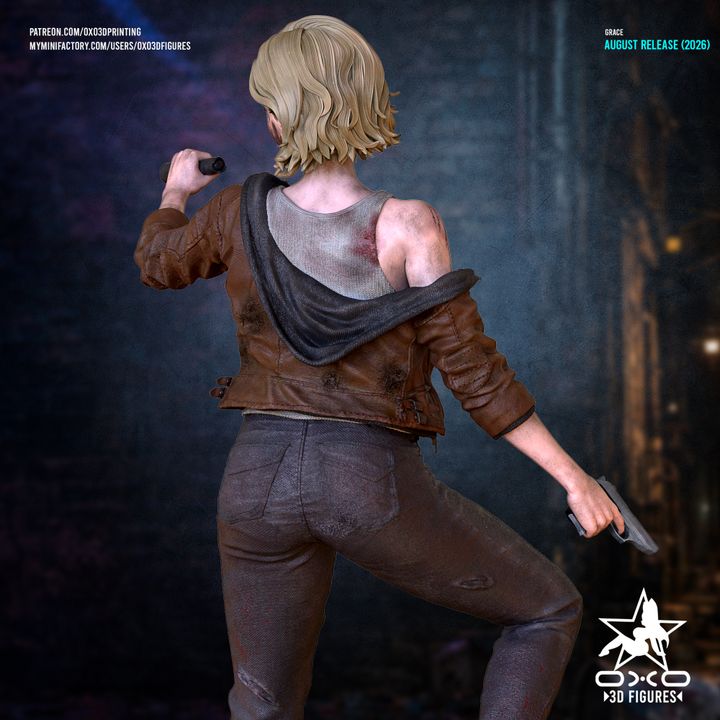 Grace Resident Evil Resin Art (Designed by OXO3D)