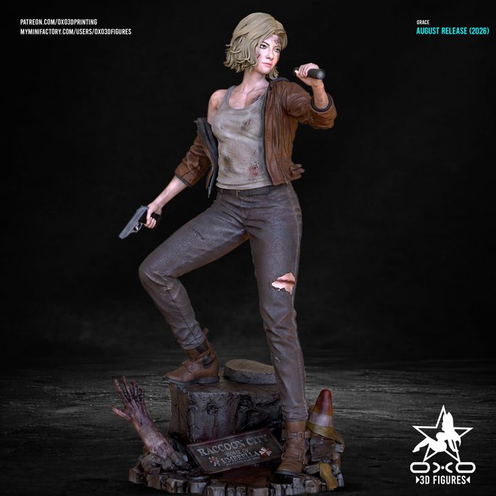 Grace Resident Evil Resin Art (Designed by OXO3D)