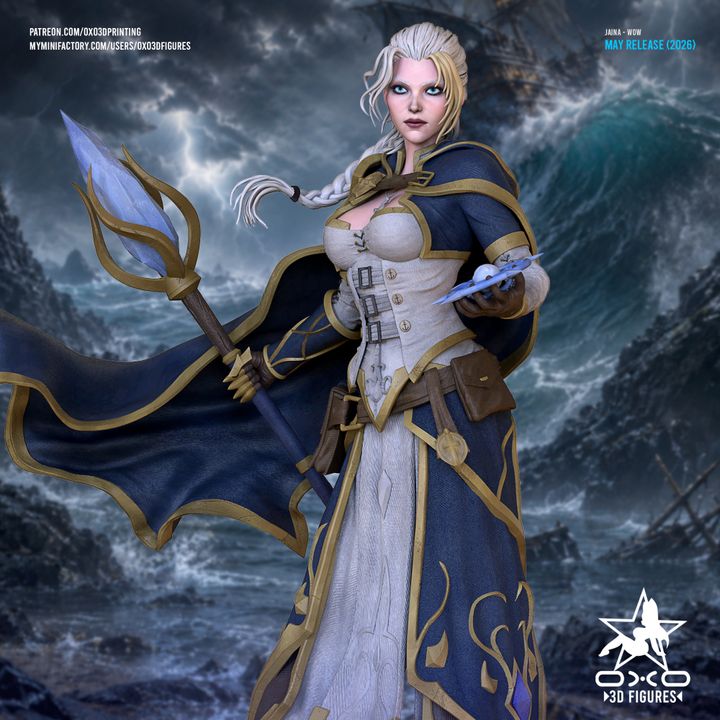Jaina Proudmoore WoW Resin Art (Designed by OXO3D)