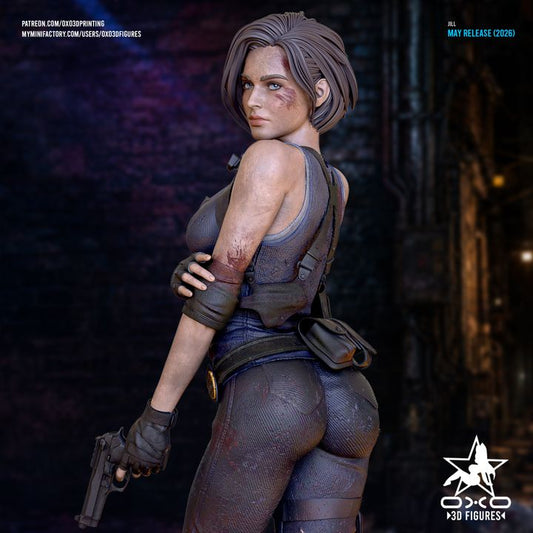 Jill Valentine Resin Art (Designed by OXO3D)