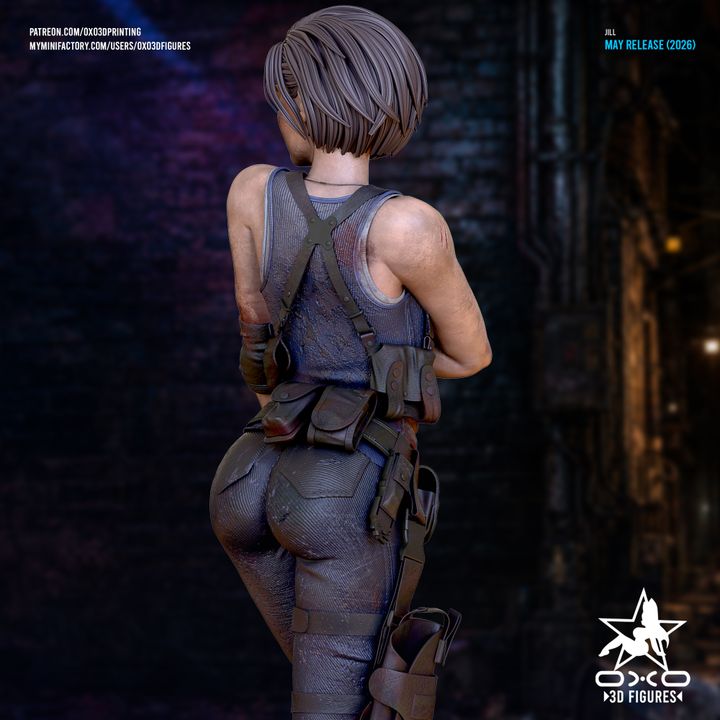 Jill Valentine Resin Art (Designed by OXO3D)