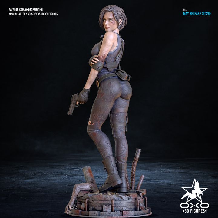 Jill Valentine Resin Art (Designed by OXO3D)