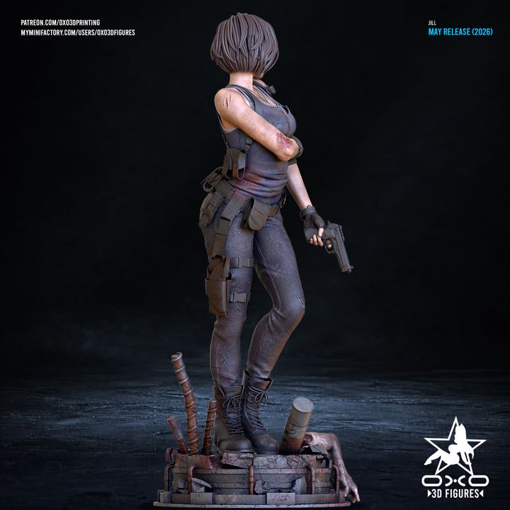 Jill Valentine Resin Art (Designed by OXO3D)