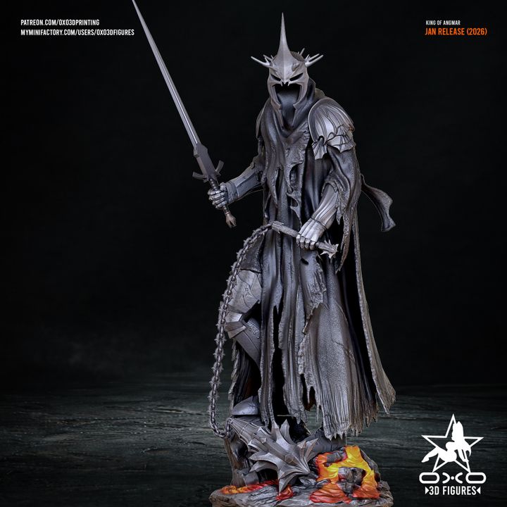 LotR Witch King Resin Fan Art (Designed by OXO3D)