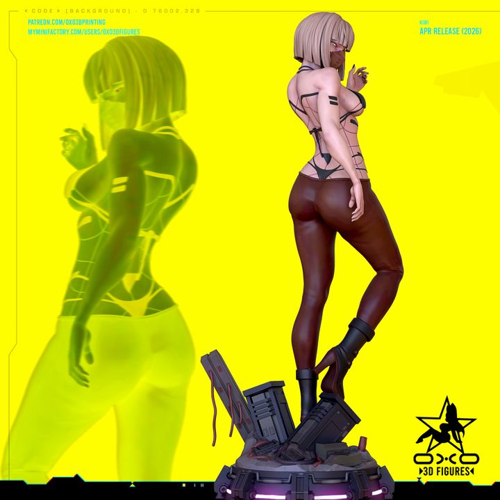 Cyberpunk Kiwi Resin Fan Art (Designed by OXO3D)