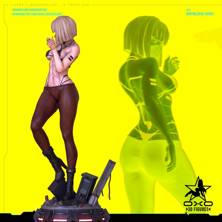 Cyberpunk Kiwi Resin Fan Art (Designed by OXO3D)