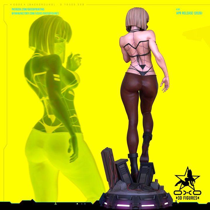 Cyberpunk Kiwi Resin Fan Art (Designed by OXO3D)