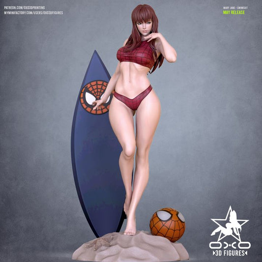 Spiderman Mary Jane Swimsuit Edition Resin Fan Art (Designed by OXO3D)