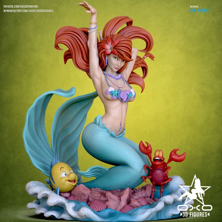 Disney Little Mermaid Resin Fan Art (Designed by OXO3D)