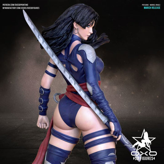 Marvel Rivals Psylocke Resin Fan Art - MTO (Designed by OXO3D)