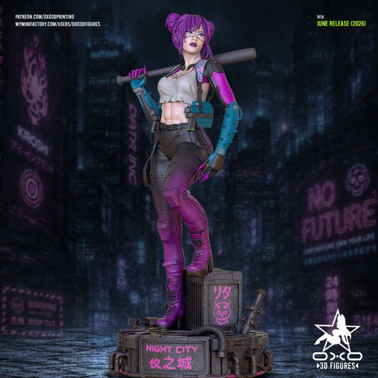 Rita Cyberpunk Resin Art (Designed by OXO3D)