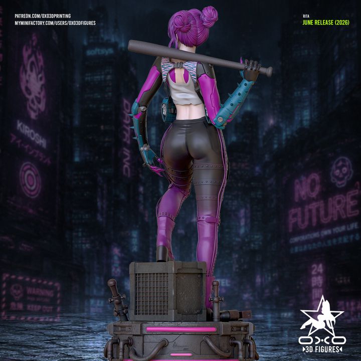 Rita Cyberpunk Resin Art (Designed by OXO3D)