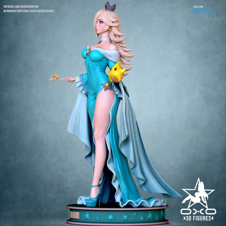 Mario Rosa-lina Resin Fan Art (Designed by OXO3D)