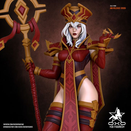WoW Sally Whitemane Resin Fan Art (Designed by OXO3D)