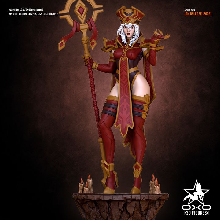 WoW Sally Whitemane Resin Fan Art (Designed by OXO3D)