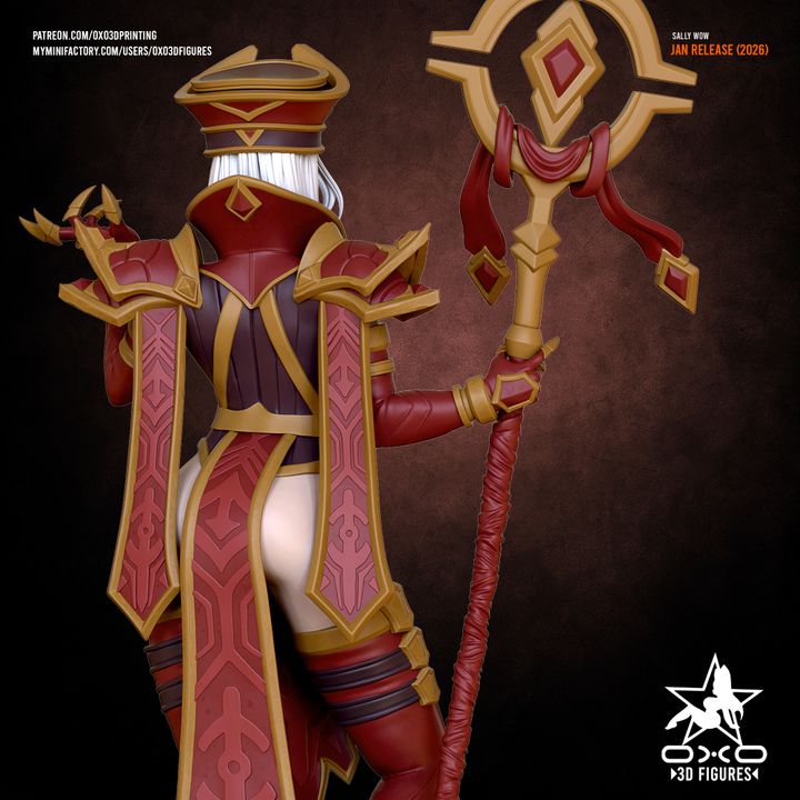 WoW Sally Whitemane Resin Fan Art (Designed by OXO3D)