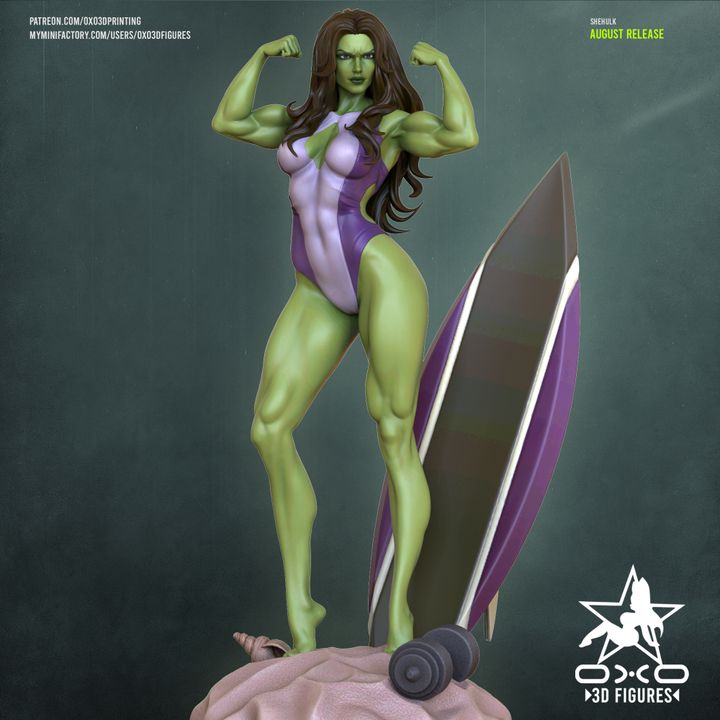 She Hulk Resin Fan Art (Designed by OXO3D)