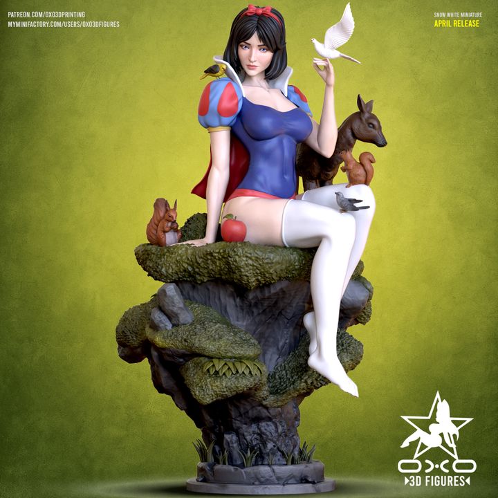 Snow White Resin Fan Art (Designed by OXO3D)