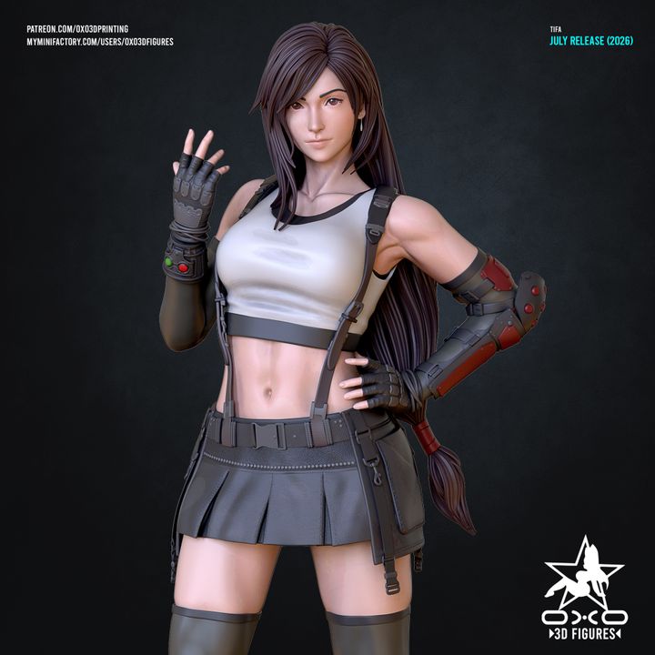 Tifa Lockhart Resin Art (Designed by OXO3D)