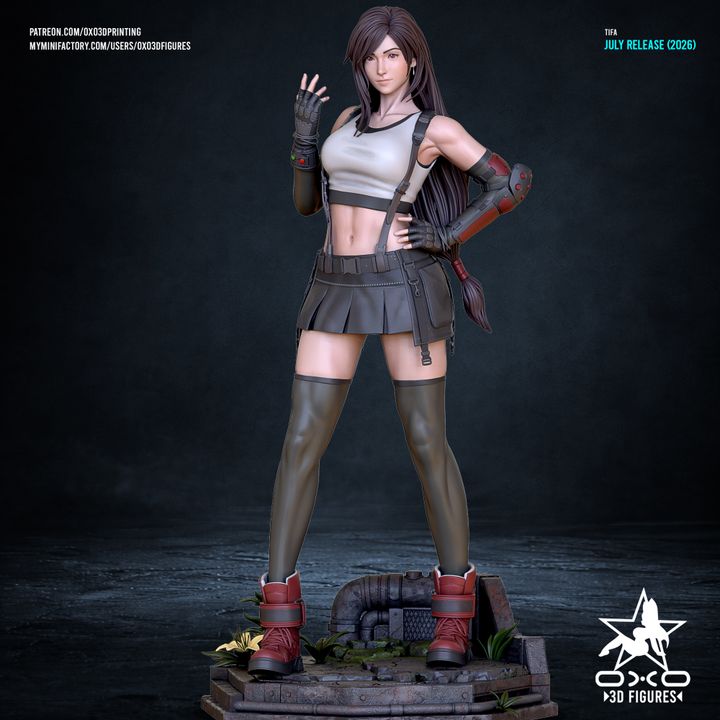 Tifa Lockhart Resin Art (Designed by OXO3D)