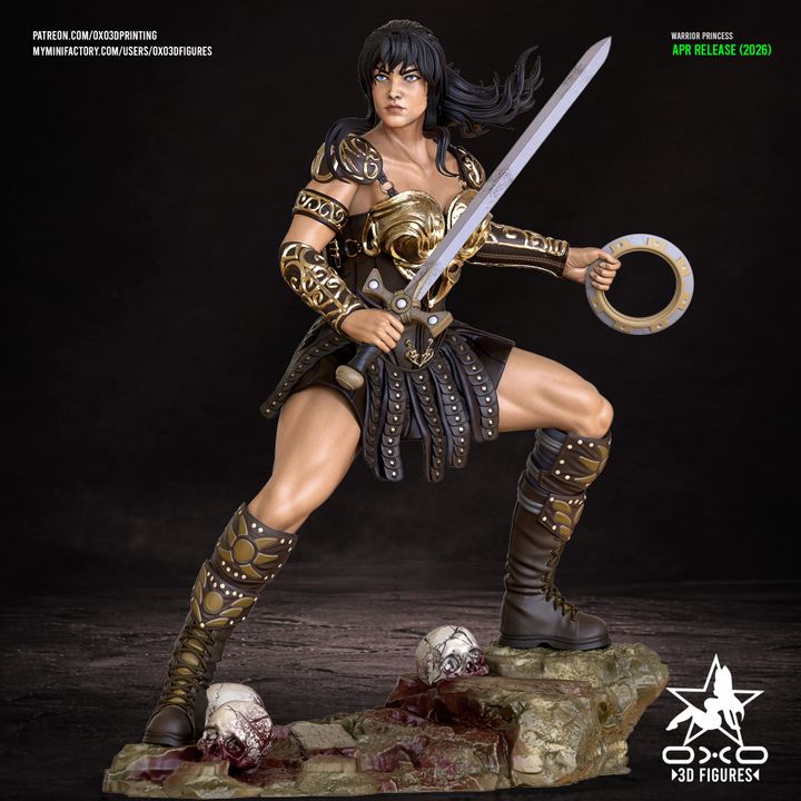 Xena Warrior Princess Resin Art (Designed by OXO3D)