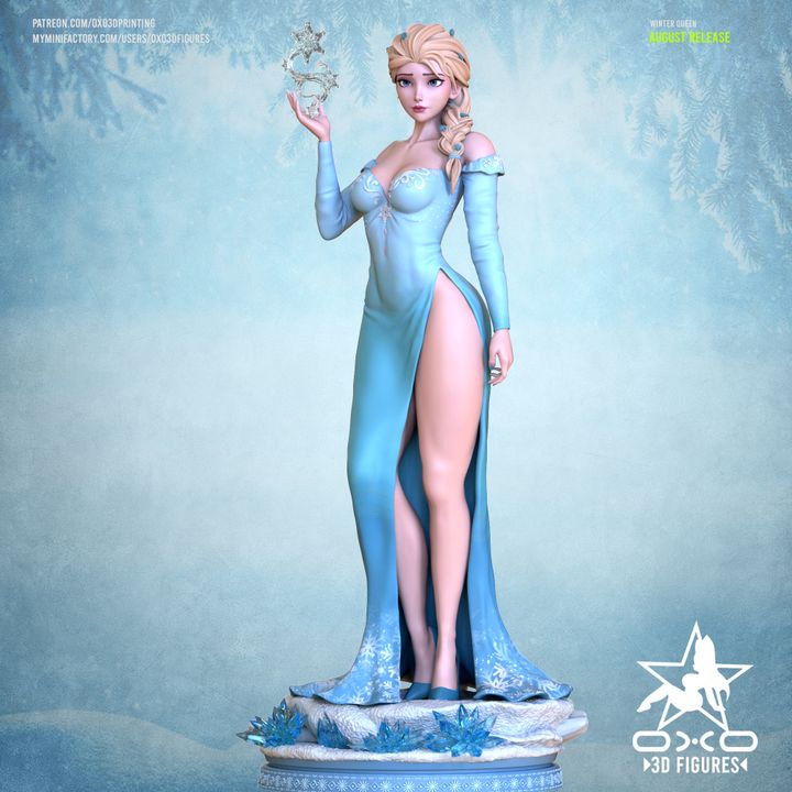 Frozen Princess Elsa Resin Fan Art (Designed by OXO3D)